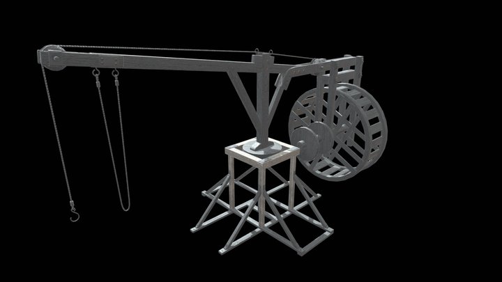 Medieval crane 3D Model