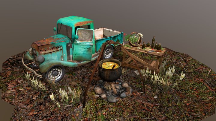 DAE 5 Finished props - Grandma's House 3D Model