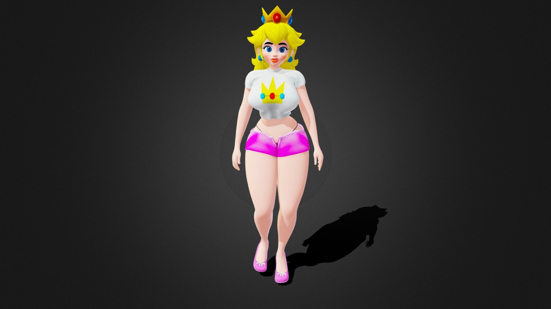 Princess Peach Casual Attire Download Free 3d Model By Dontelovesart 64e1f34 Sketchfab 9298