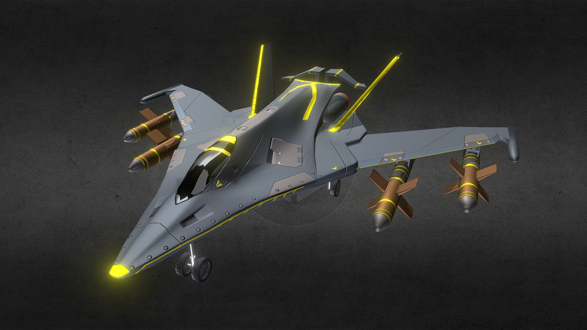 Fighter Jet - 3D model by mike_miller95 [64e2751] - Sketchfab