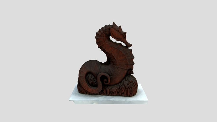 Seahorse Bookend 3D Model