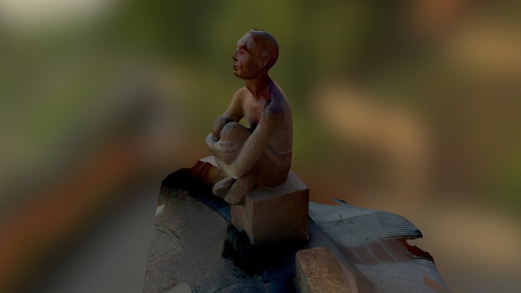 Sitting man turned to Stone, Laguna Beach