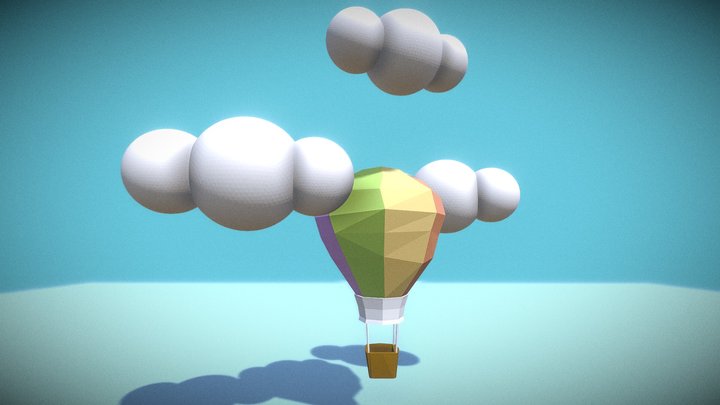 Hot Air Balloon -- Made on iPad Pro 3D Model