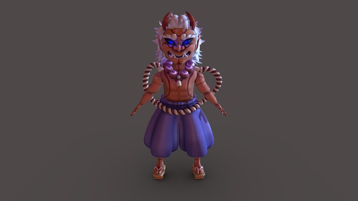 ONI Estilizado 3D Model