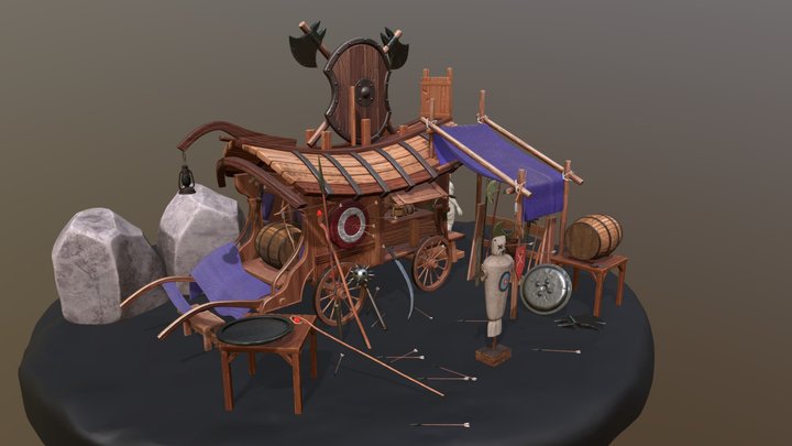 The Warrior's Caravan 3D Model