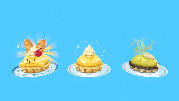 Stylized Lemon Tart 3D Model