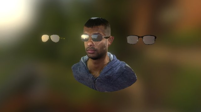 Glasses Face Scan 3D Model