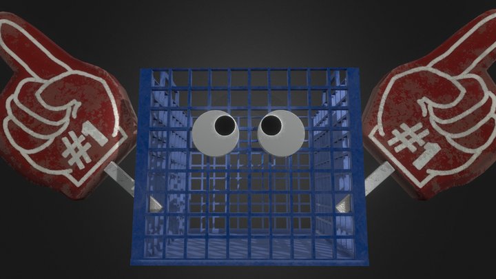 Number 1 Crate (FNaF HW2) – Kostenloses 3D-Modell STL