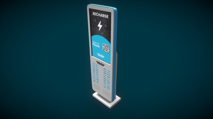 Slots power bank sharing station 3D Model