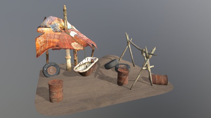 DAE 5 Finished Props - Rustborn 3D Model