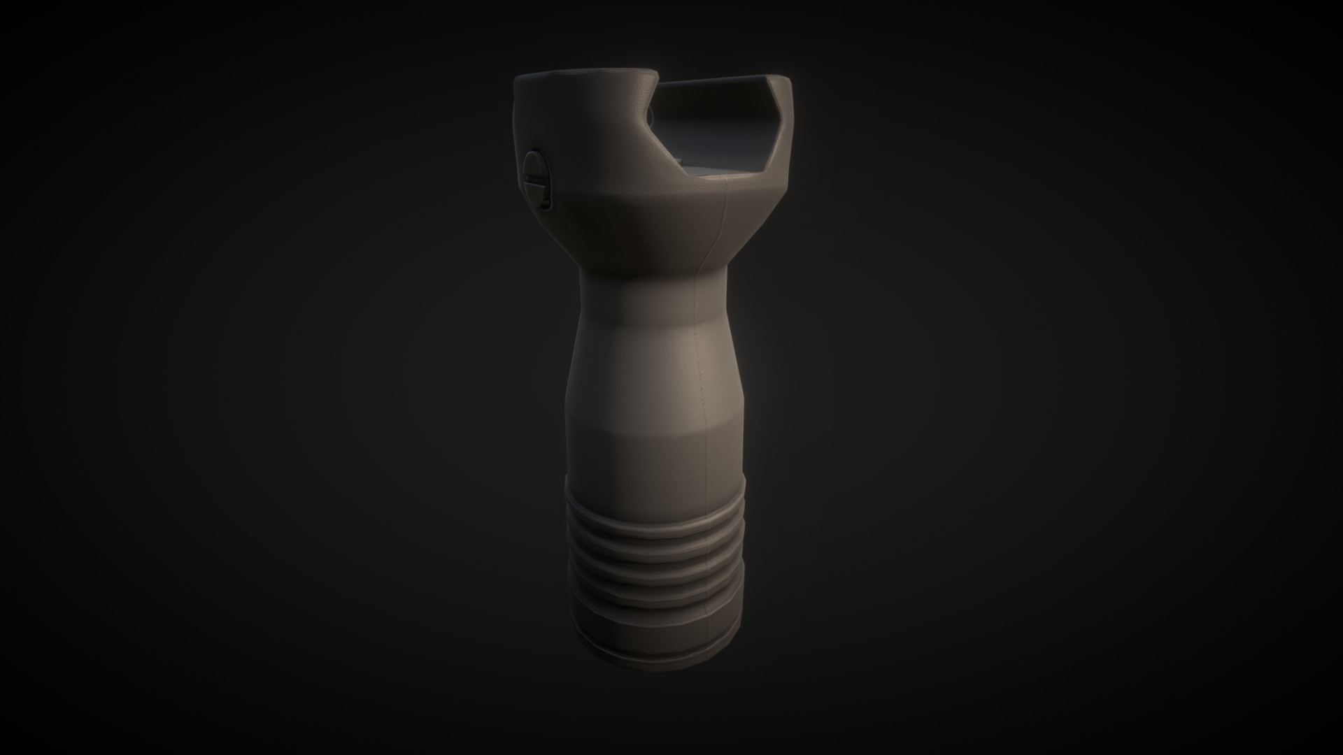 3D model Stubby Grip - This is a 3D model of the Stubby Grip. The 3D model is about a white cylindrical object.