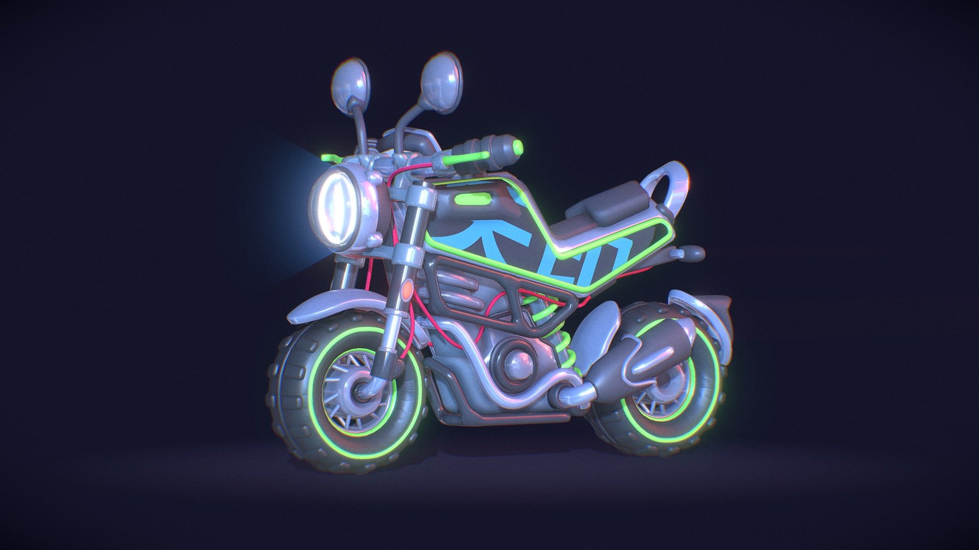 Bike husqvarna SVARTPILEN 401 (toxic edition) - 3D model by animanyarty ...