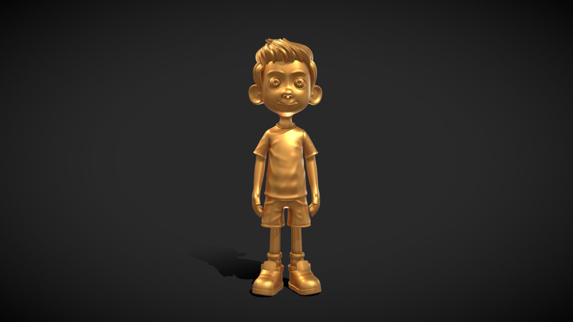 Boy Character Sculpture - Buy Royalty Free 3D model by Sandeep ...