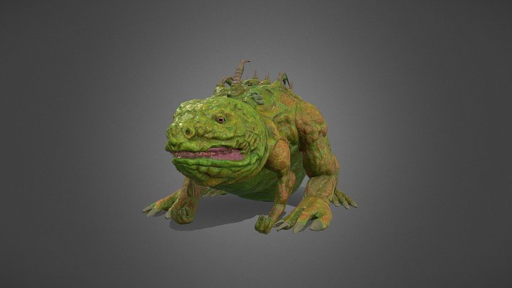 Giant Toad - Creature Game Ready Low-poly 3D Model