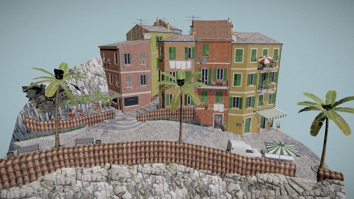 CityScene_CinqueTerre 3D Model