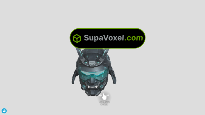 Cyber Samurai Helmet - ModelAI3D vs SupaVoxel