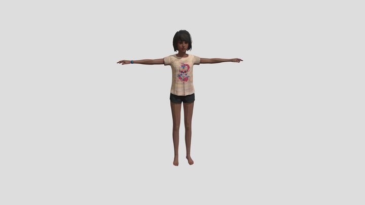 Model free girl (Animatet Rigged) – Gratis 3D-model STL