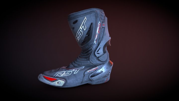 Motorcycle Boot 3D Model