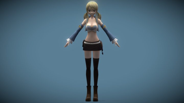Lucy Heartfilia Praying 3D Model
