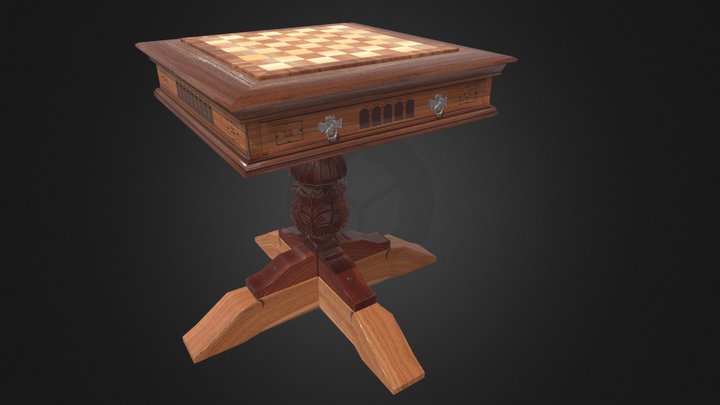 Chess table 3D Model