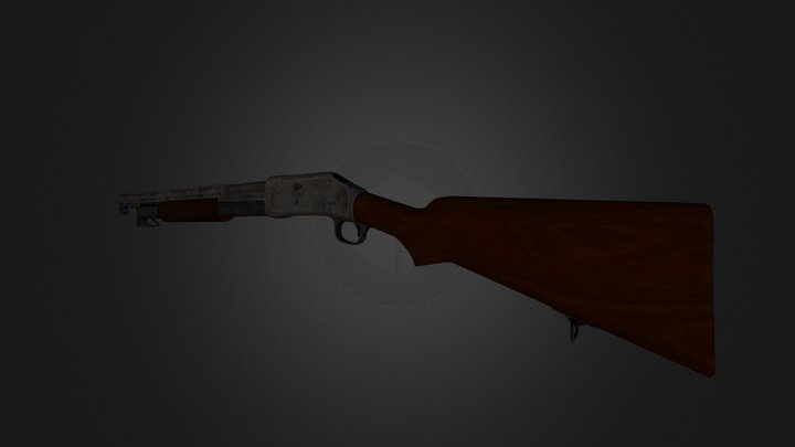 Winchester Shotgun 3D Model