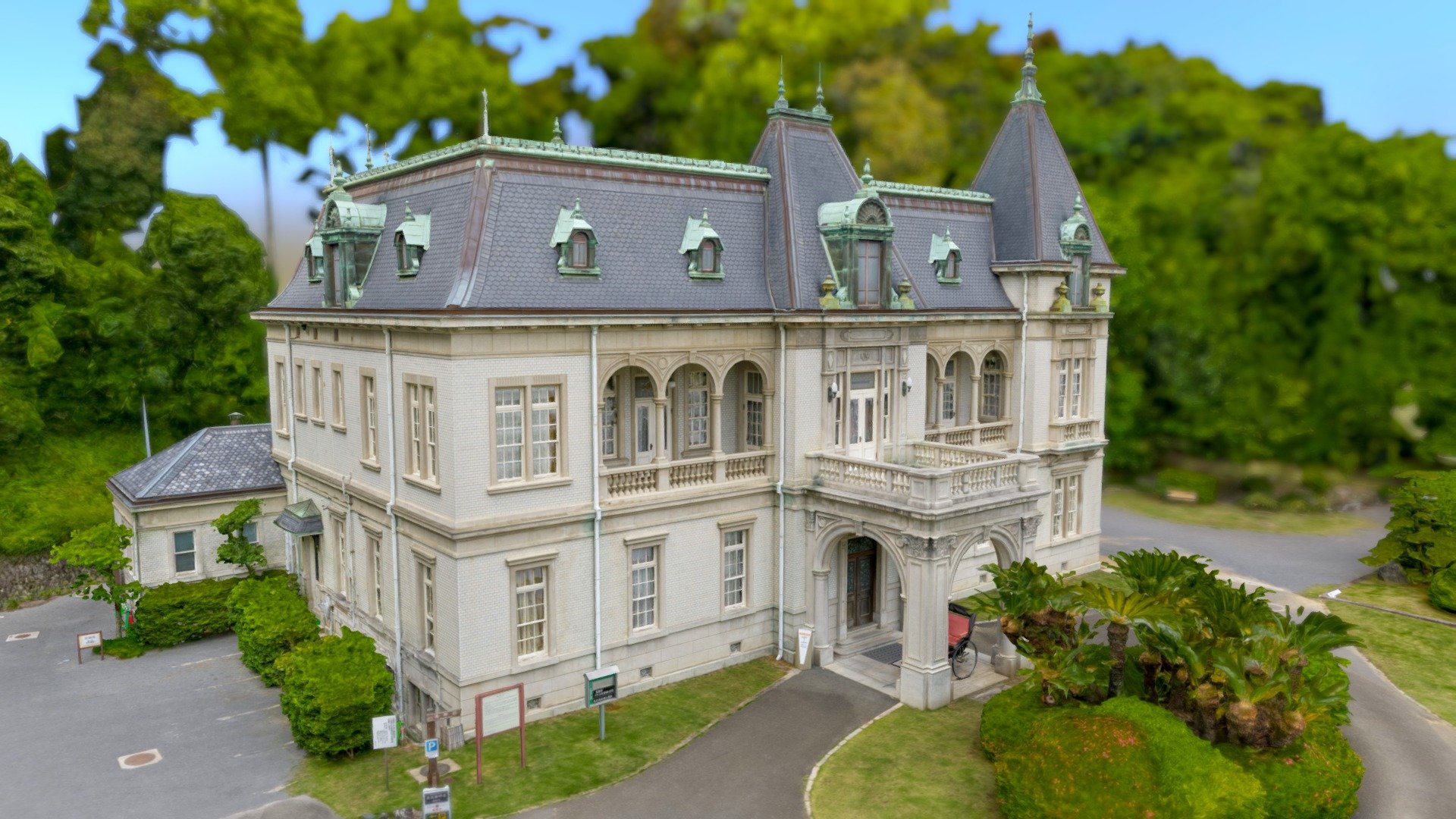 Bansuisou Exterior (萬翠荘外観） — Sketchfab embed 3D viewer