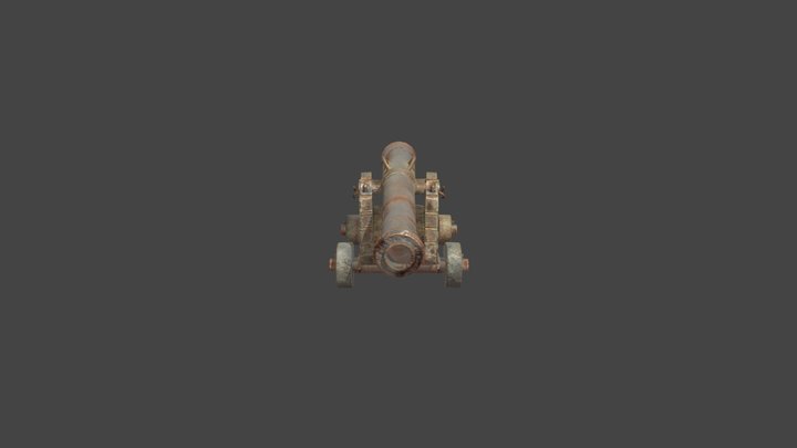 Cannon Textured 3D Model