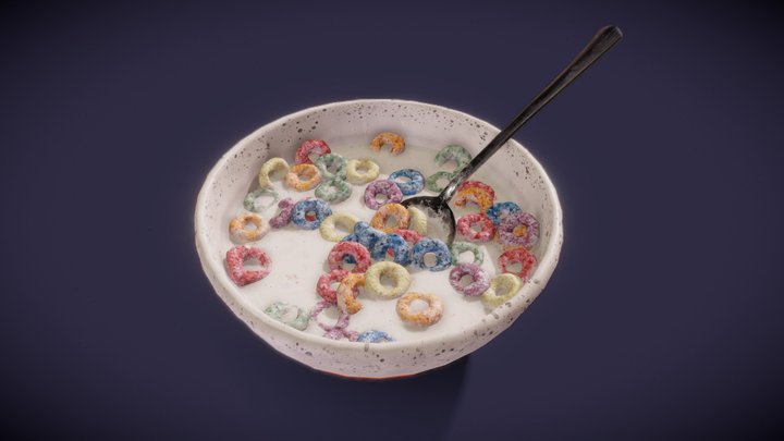 Cereals Rainbow Hoops 3D Model