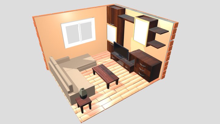isometric room 3D Model