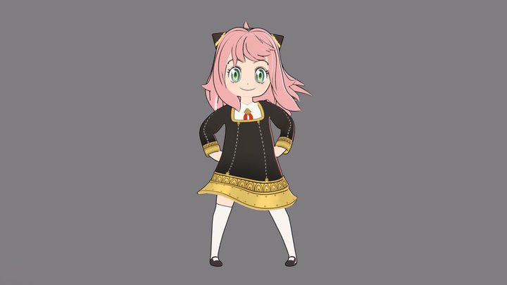 Anya Forger 3d model - Rigged 3D Model