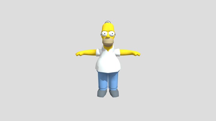 PC Computer - The Simpsons Hit & Run - Homer 3D Model
