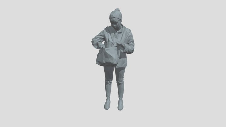 Lowpoly Female Standing – Modello 3D gratuito STL