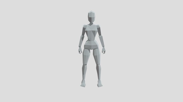 Female Lowpoly Mesh 3D Model