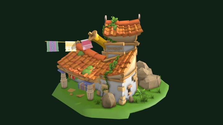 Stylized Tapestry Shop 3D Model