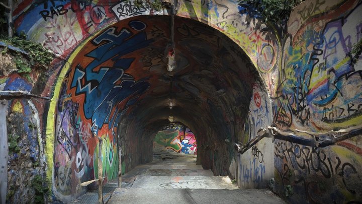 Tunnel de Cerbère - Street Art 3D Model