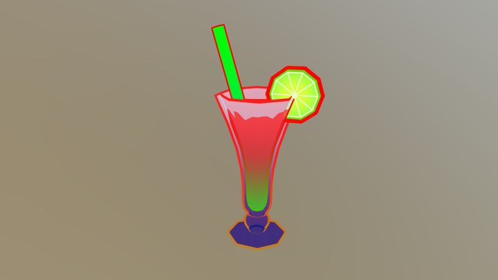 Strawberry Lime Slush 3D Model