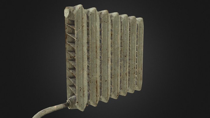Cast Metal Radiator 3D Model