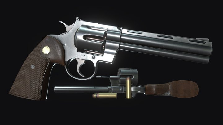 Colt Python .357 Magnum 3D Model