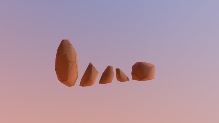 Cartoon Stones / Rocks 3D Model