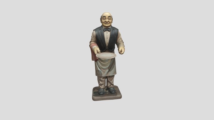 Vintage Butler Statue – Gratis 3D-model STL