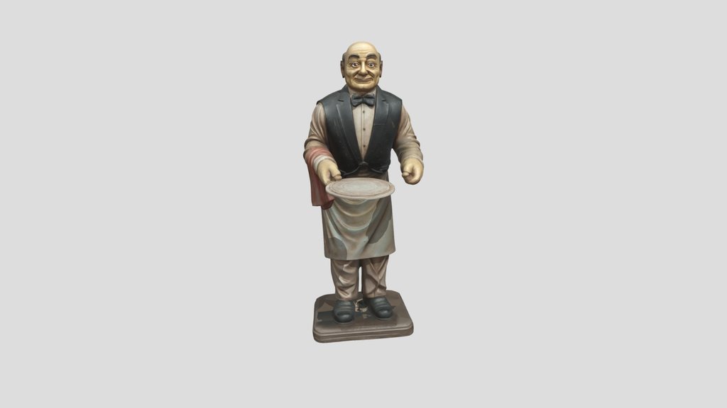 Vintage Butler Statue