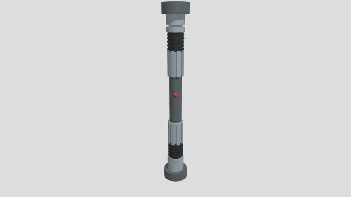 Double Lightsaber Low Poly 3D Model