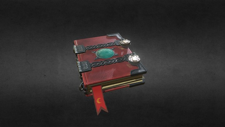 Wizard's Grimoire 3D Model