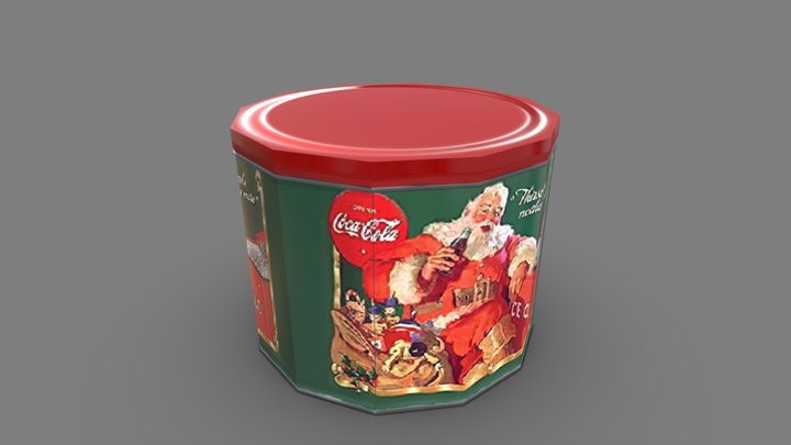 Popcorn Tin 3D Model