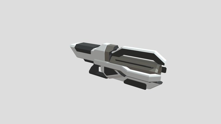 Lowpoly Sci Fi guns: Rocket Launcher 3D Model