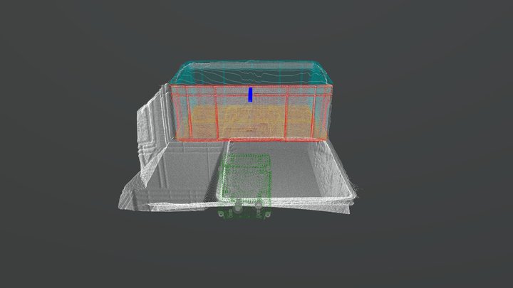 横からの通い箱認識結果（長手方向） 3D Model