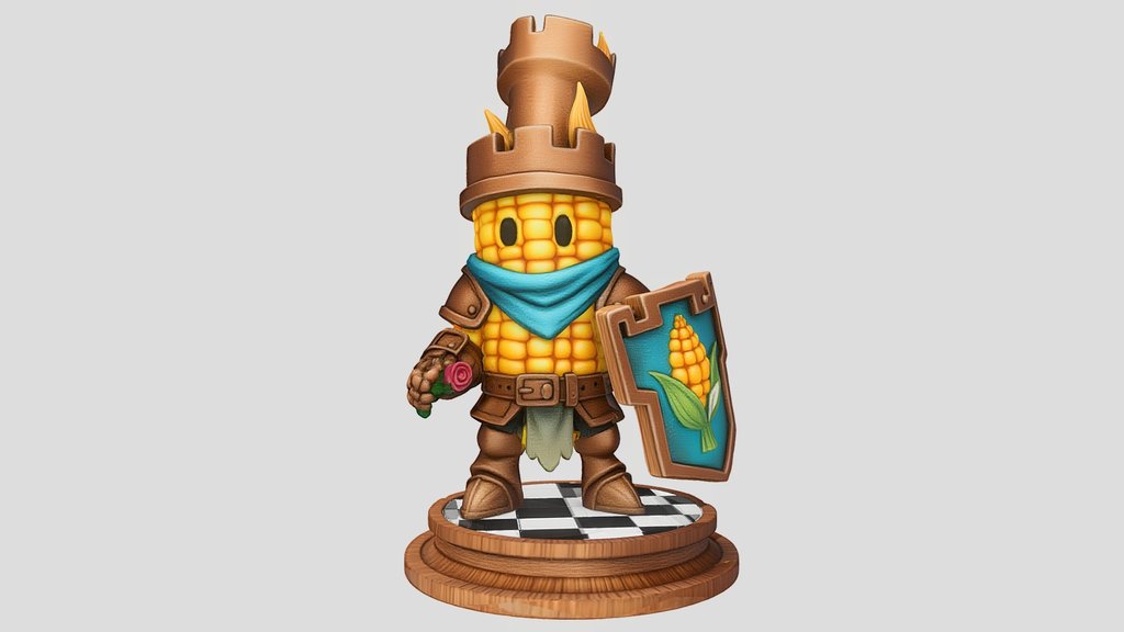 Corn Rook Chess Piece