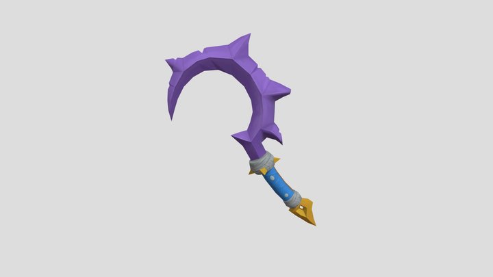 3D Modeled and Hand painted Sickle 3D Model