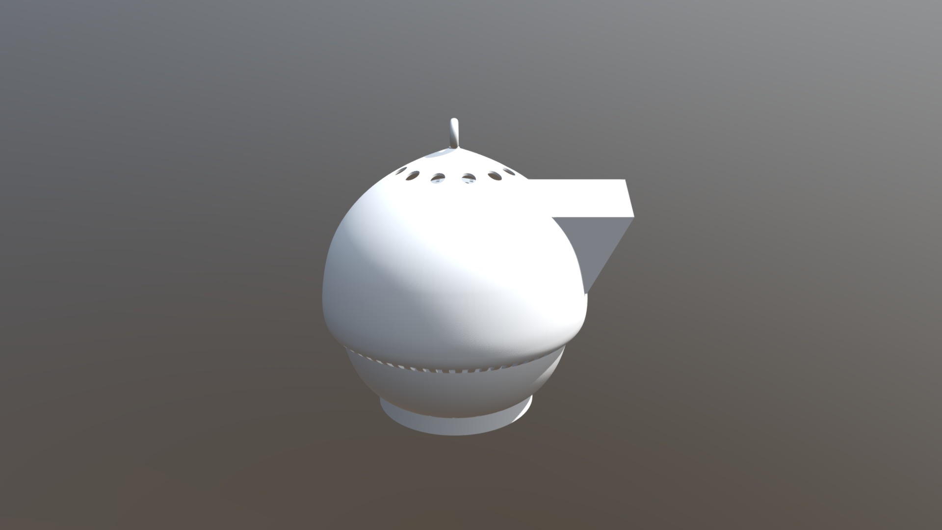 3D model cool birdhouse - This is a 3D model of the cool birdhouse. The 3D model is about a white object with a black background.