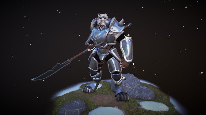 North white cat 3D Model